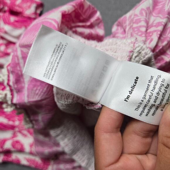 Farm Rio Tropical Woodcut Mini Pink Dress Size: L - Picture 6 of 8